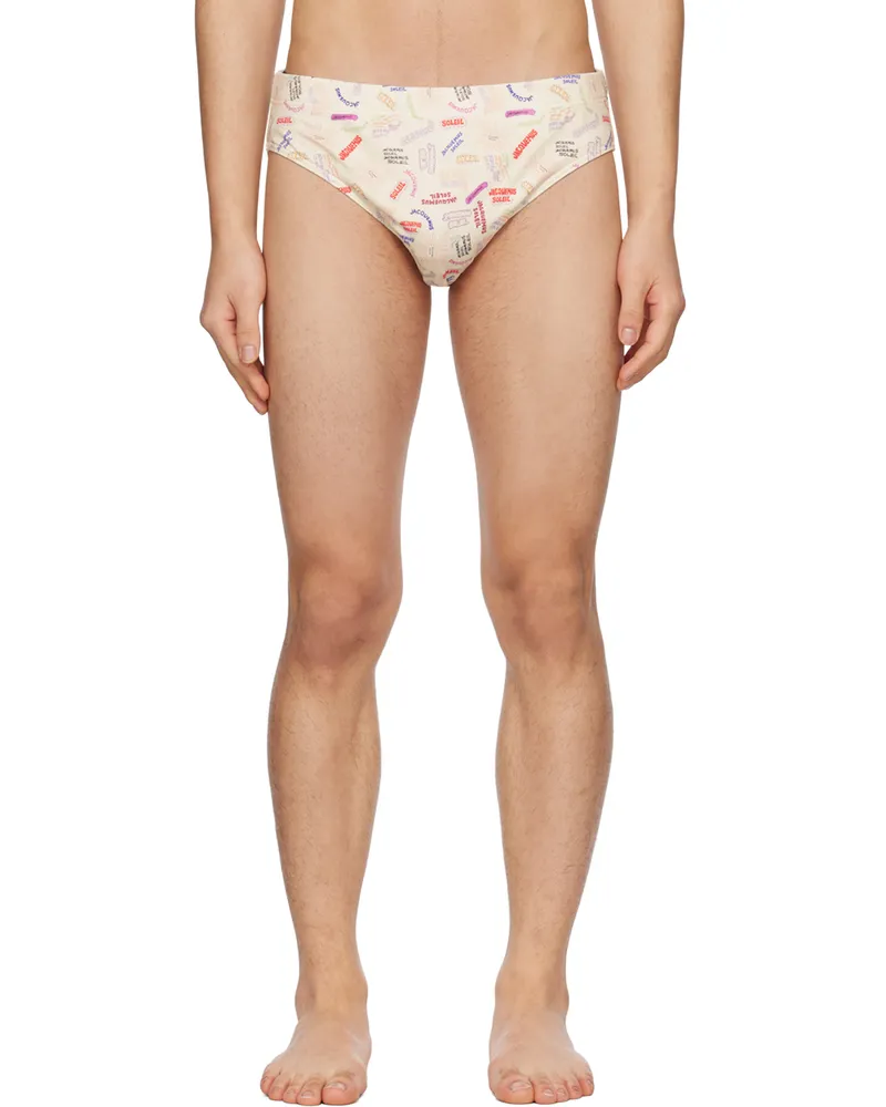 Jacquemus Beige Le Raphia 'Le Slip De Bain' Swim Briefs 1dm