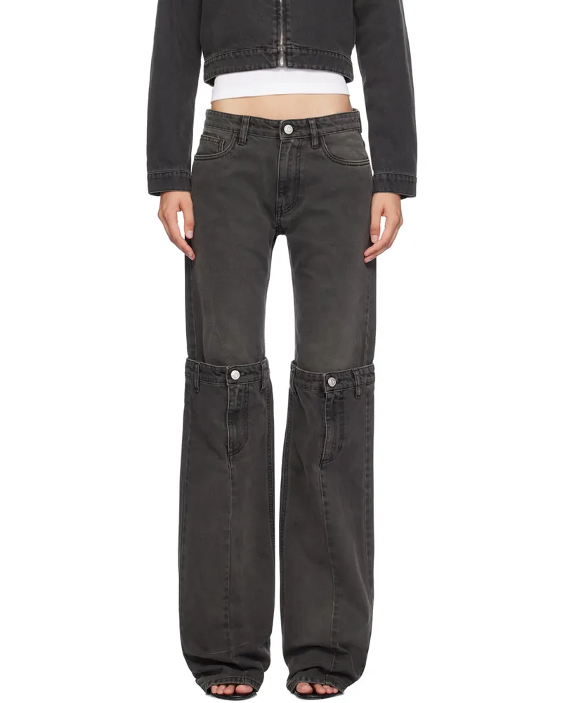COPERNI Gray Open Knee Jeans Grey