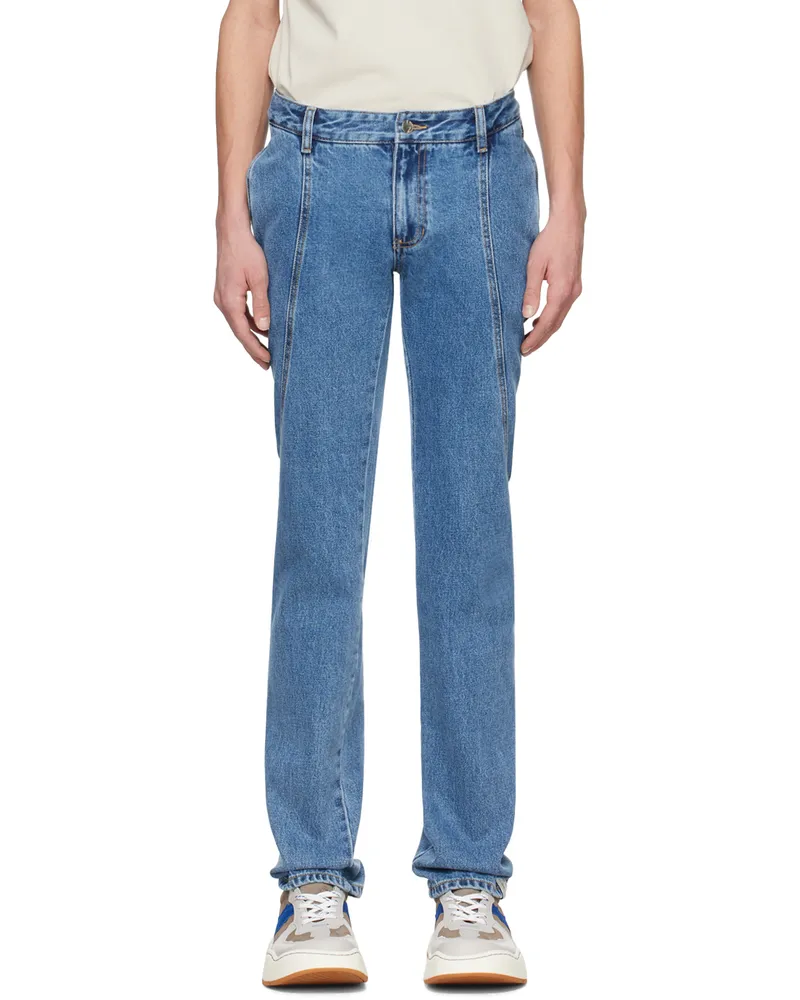 Adererror Blue Paneled Jeans Blue