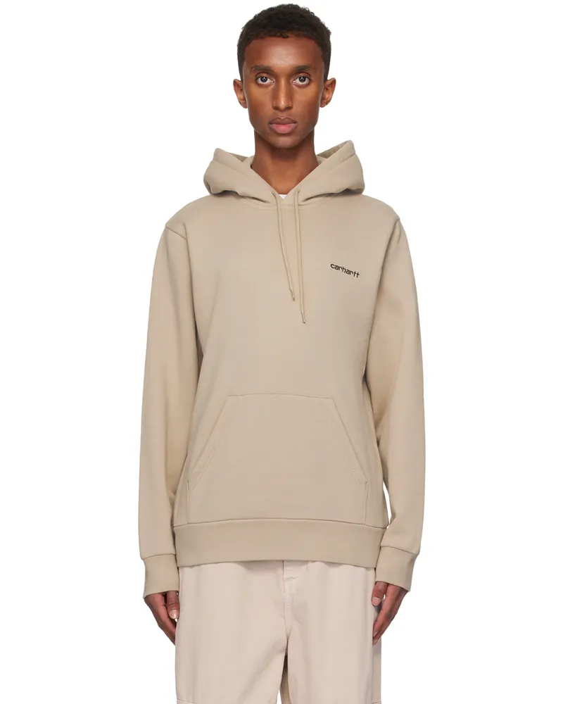Carhartt WIP Beige Script Embroidery Hoodie Awxx