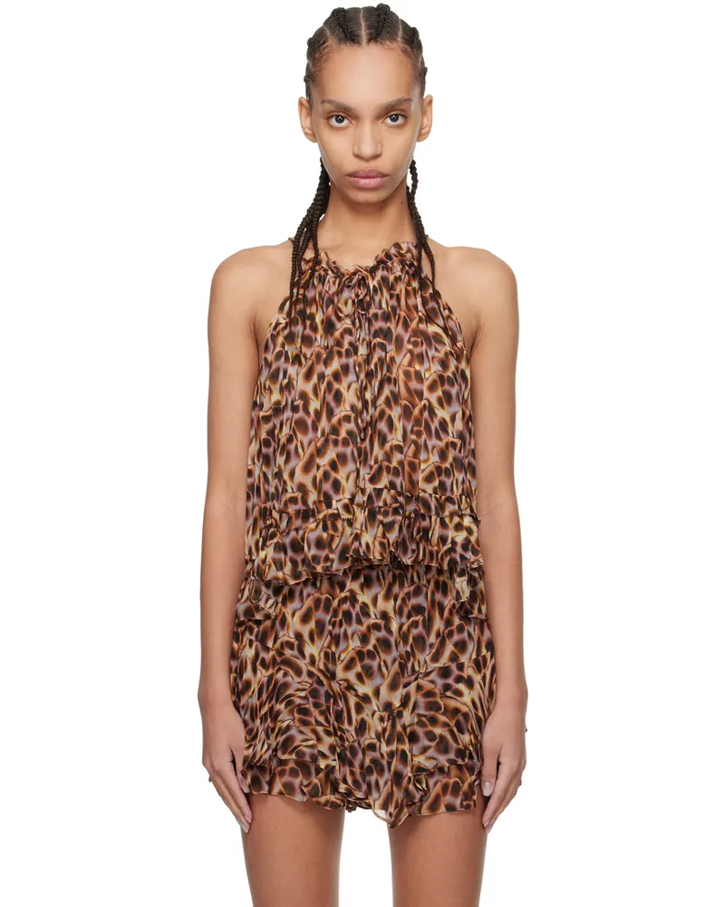 Étoile Isabel Marant Brown & Purple Fabino Camisole 10oe