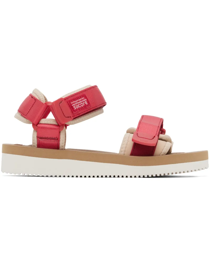 SUICOKE Red & Off-White CEL-V Sandals Red