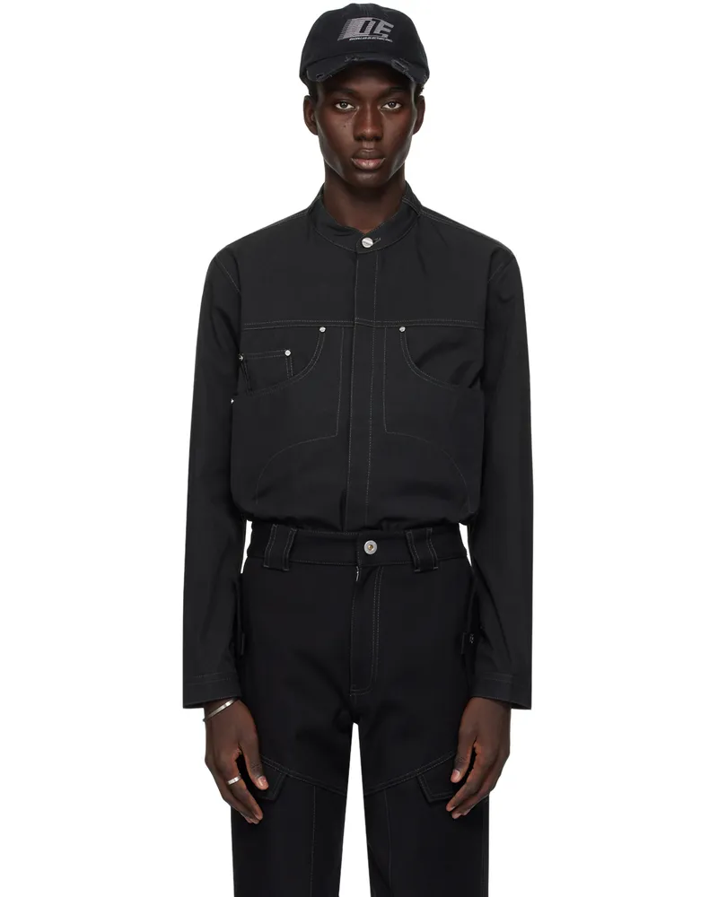 Dion Lee Black Jean Shirt Black