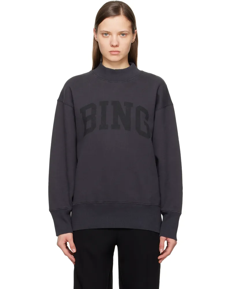 Anine Bing Black Bradie 'Bing' Sweatshirt Washed