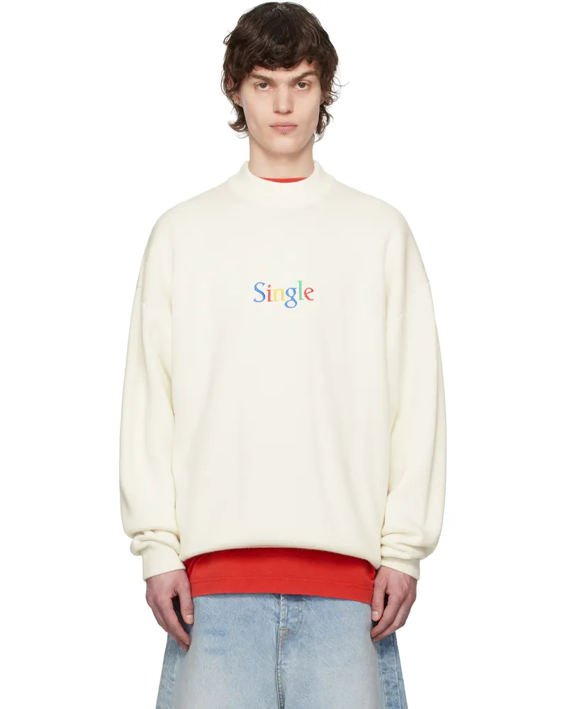 VETEMENTS Off-White 'Single' Sweater White