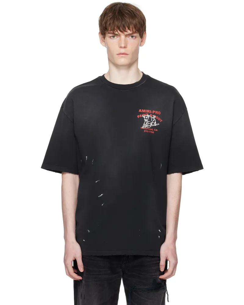 Amiri Black 'AMIRI' Bull Oversized T-shirt Black