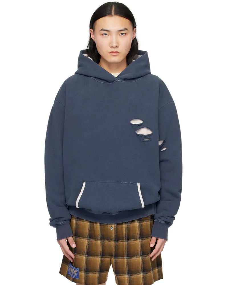 Maison Margiela Navy Cutout Hoodie 524