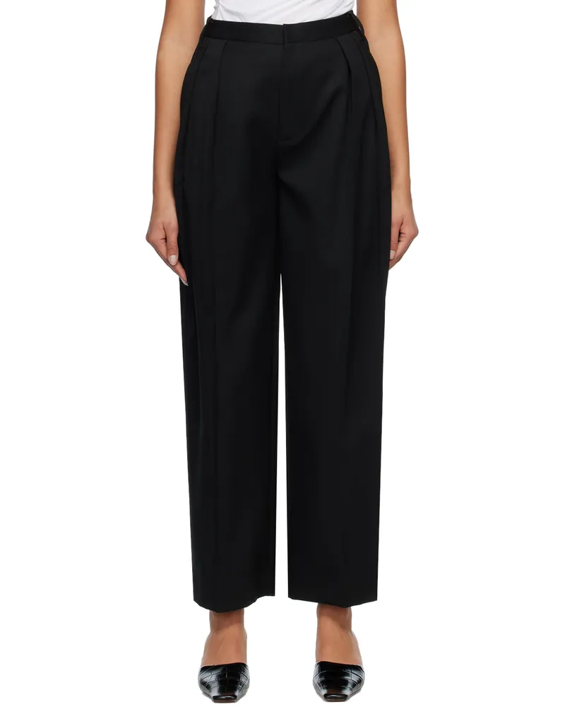 Subtle Le Nguyen Black Pleated Trousers Black