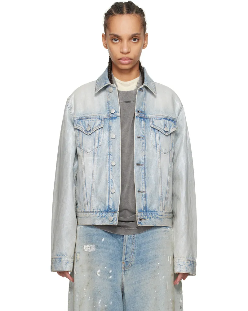 Acne Studios Blue Rye Holo Mermaid Denim Jacket 228