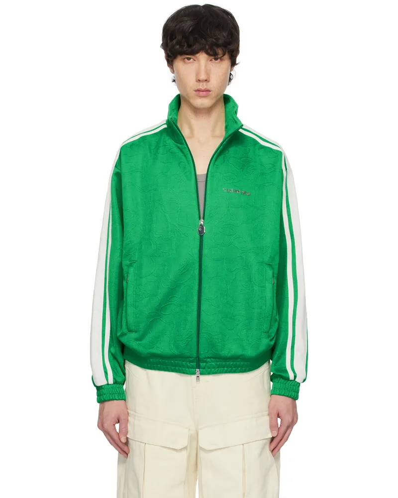 BAPE Green Line Camo Logo Relaxed Fit Track Jacket Green