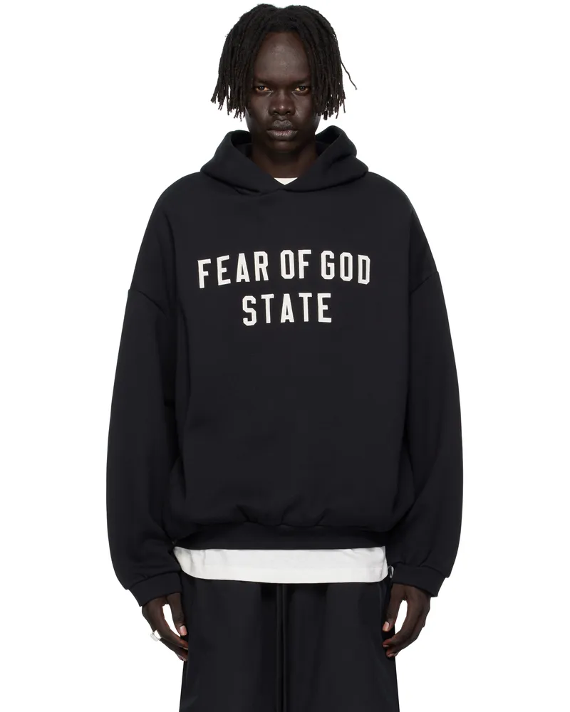 Fear of God Black 90s Fit Fleece Hoodie Jet