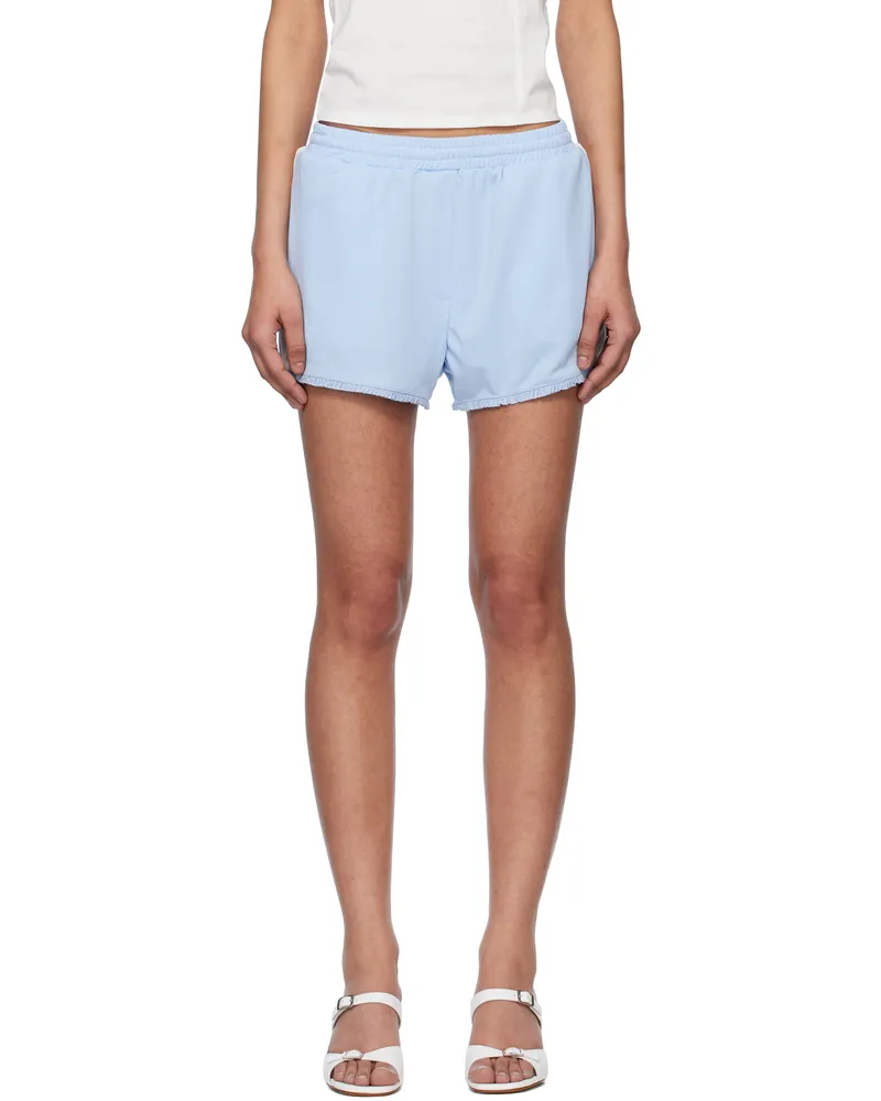 Kijun Blue Frill Jersey Shorts Sky