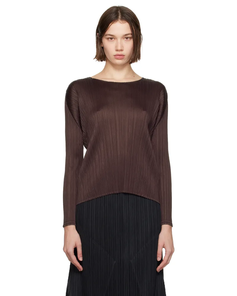 Issey Miyake Brown Monthly Colors September Top 49