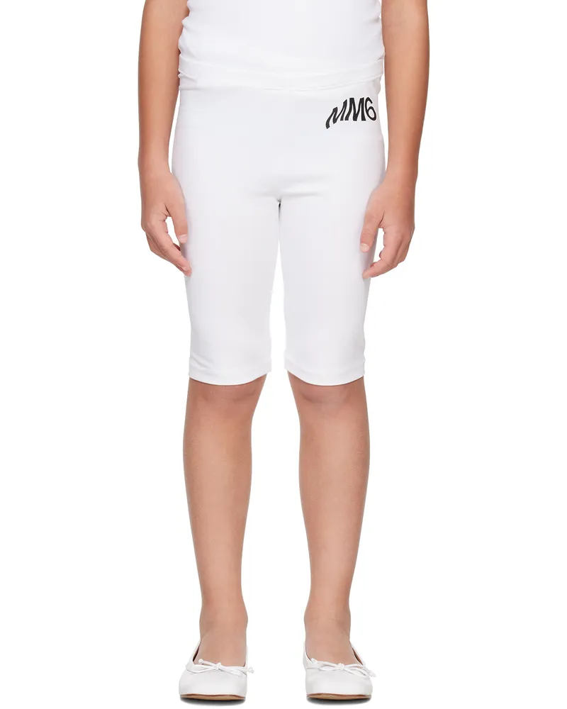 Maison Margiela Kids White Printed Shorts M6100