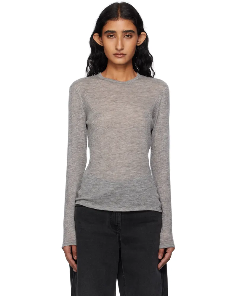 The Row Gray Iverness Sweater Gym