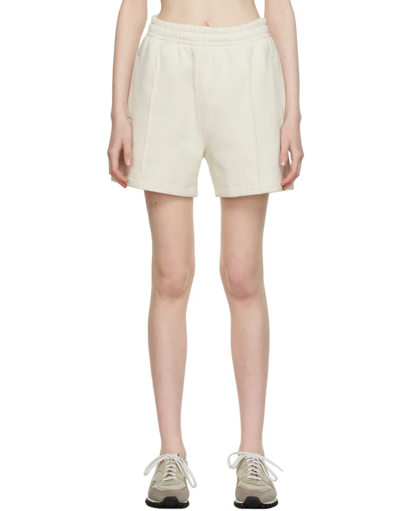 VAARA Off-White Fleece Lounge Shorts Neutral