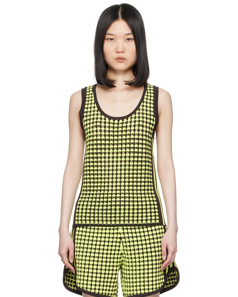 Wales Bonner Green & Brown adidas Originals Edition Ribbed Tank Top Yellow