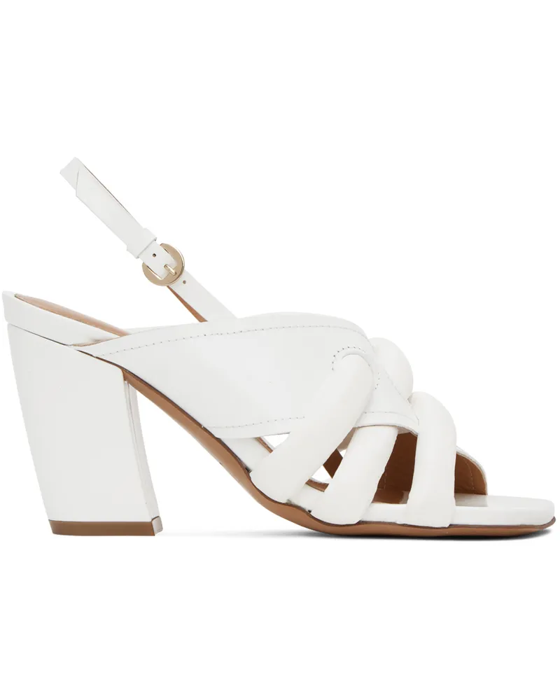 Dries van Noten White Padded Heeled Sandals 001
