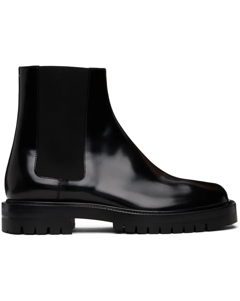 Maison Margiela Black Tabi Chelsea Boots H8396
