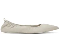 White Pointed Toe Ballerina Flats
