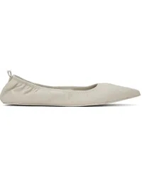 St. Agni White Pointed Toe Ballerina Flats Cool