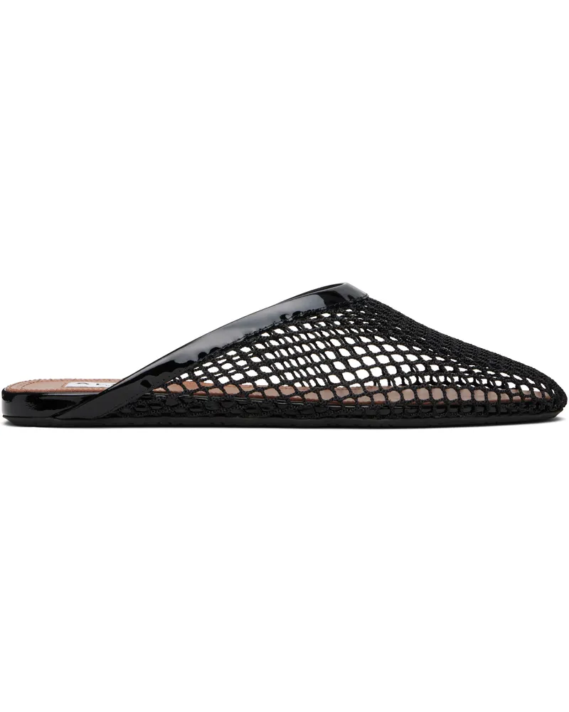 Alaïa Black Fishnet Flat Mules 999
