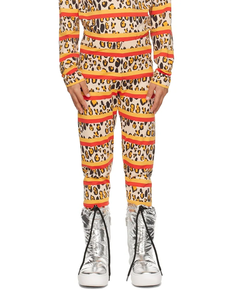 Mini Rodini Kids Multicolor Leopard Stripe Leggings 00