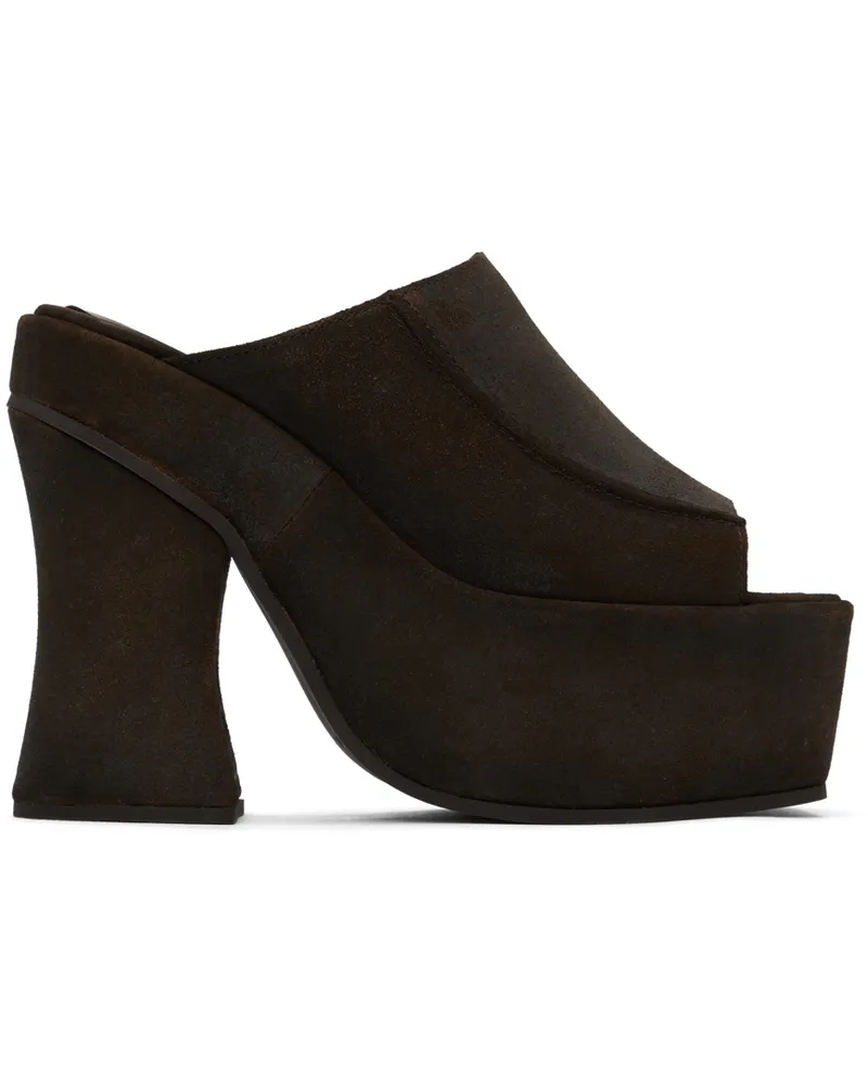 Eckhaus Latta Brown Frame Mules Brown