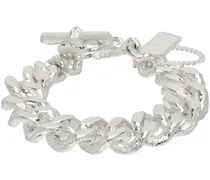 Silver Spliced Link Bracelet