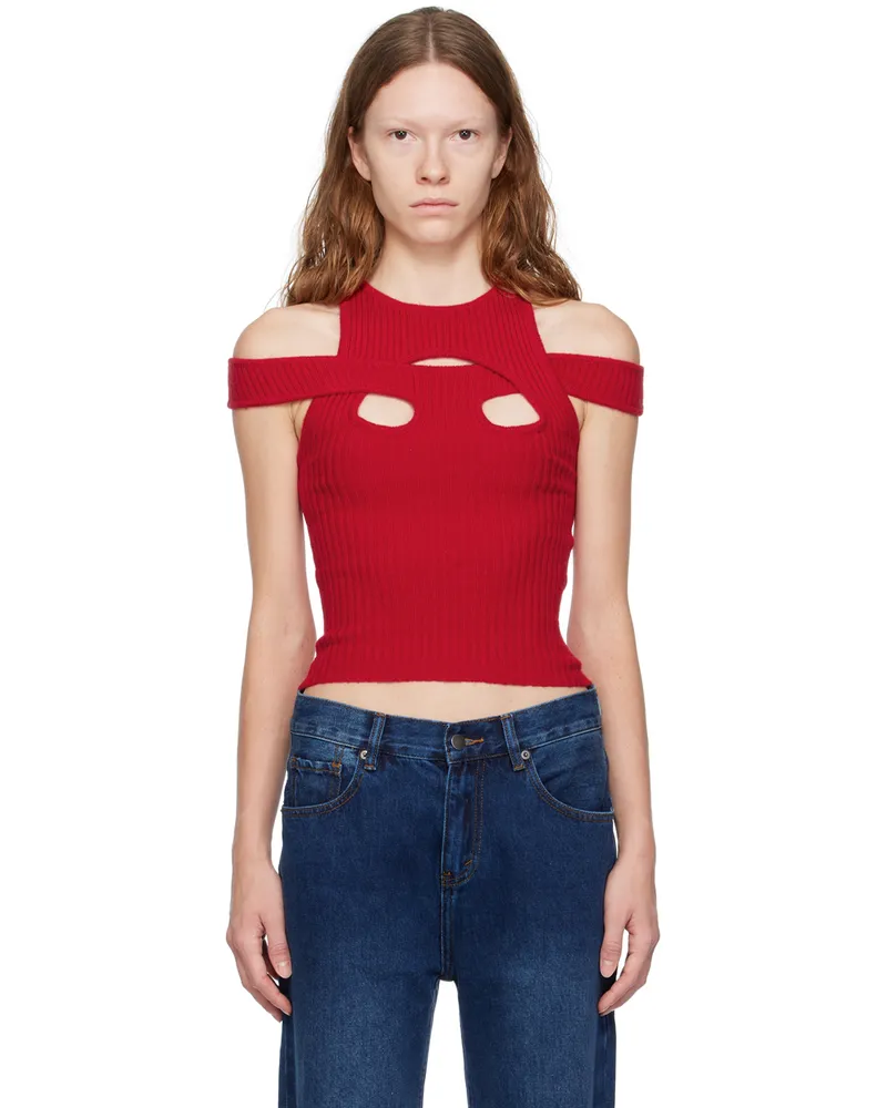 Wynn Hamlyn Red Derry Tank Top Scarlet