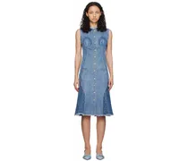 Blue Regenerated Denim Midi Dress