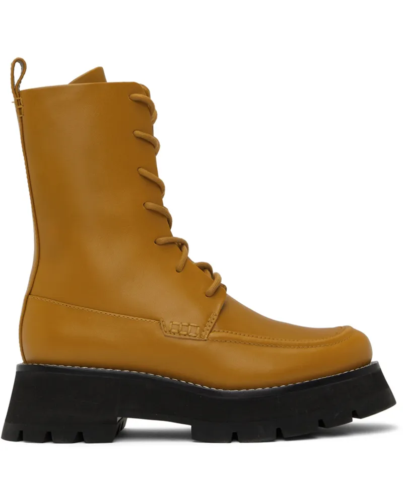3.1 phillip lim Yellow Kate Lace-Up Combat Boots Honey