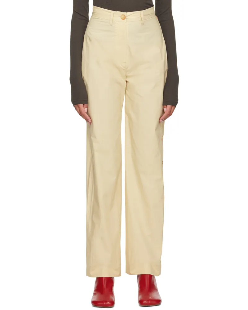 Nanushka Off-White Nessa Trousers Vintage