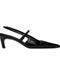 Totême Black 'The Sharp Slingback' Heels Black