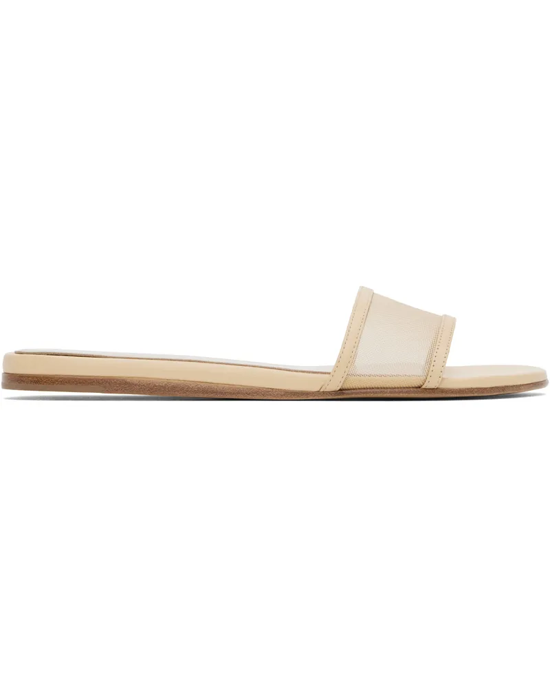 Le Monde Béryl Beige Mesh Pool Sandals Sand