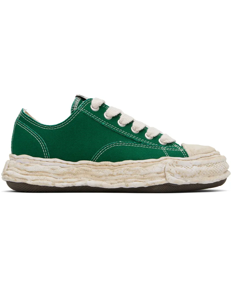 MIHARAYASUHIRO Green 'Peterson23' OG Sole Garment Dyed Canvas Sneakers Green