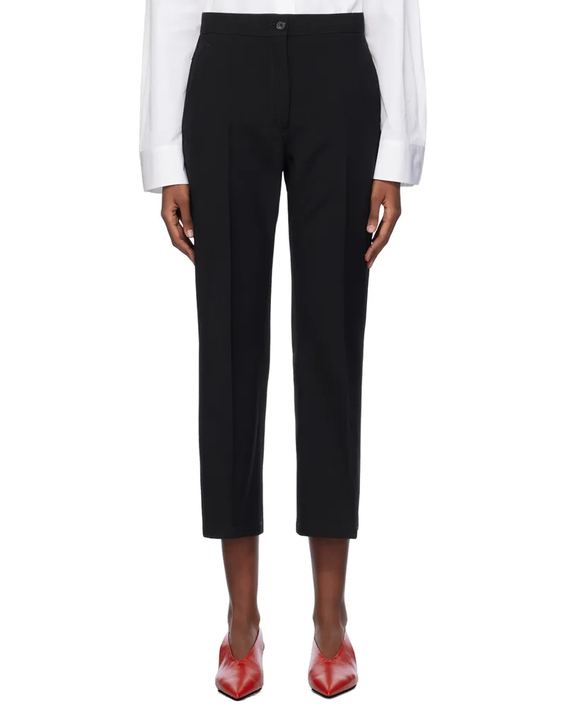 Jil Sander Black Flared Trousers 001
