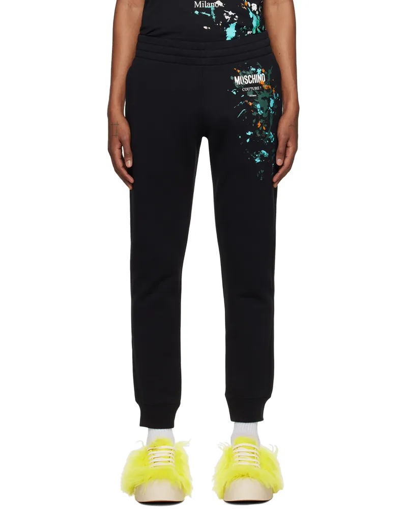Moschino Black Drawstring Sweatpants A1555