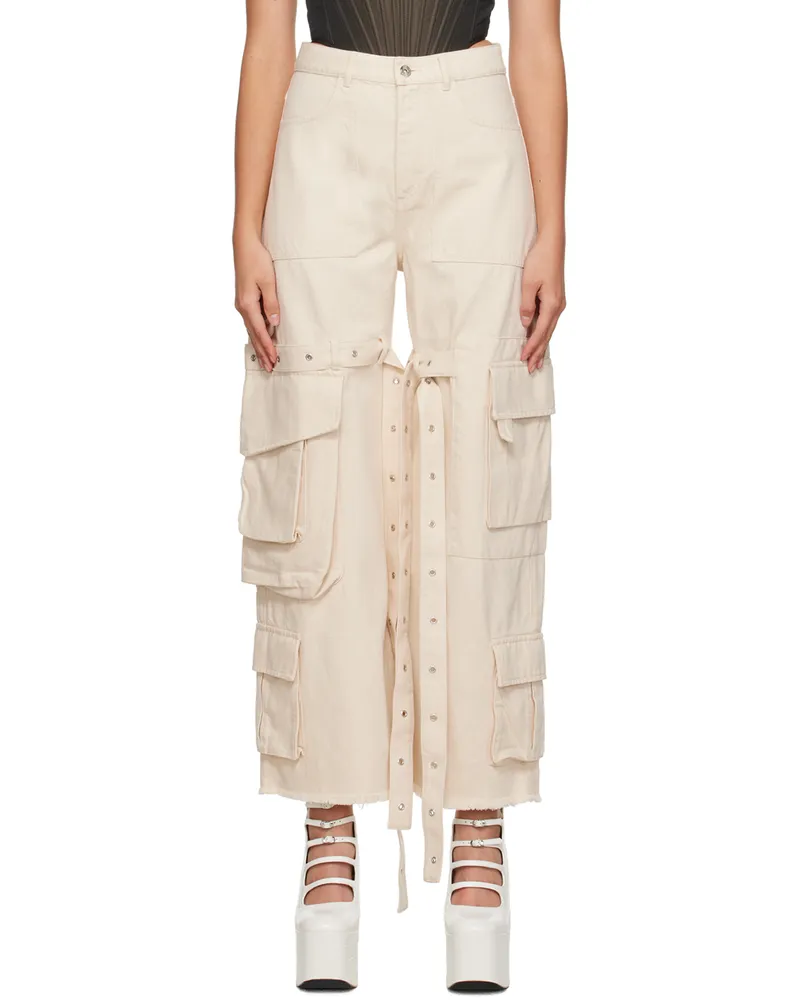 Marques ' Almeida Beige Multipocket Jeans Beige