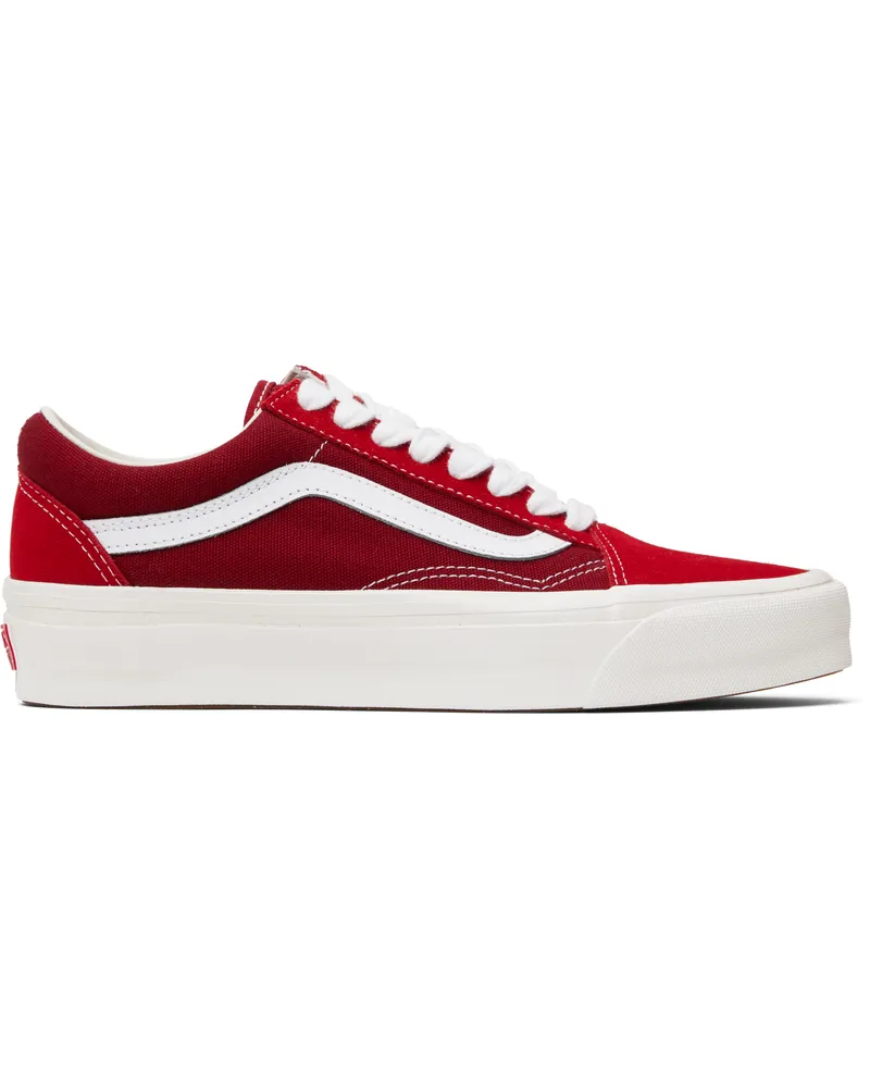 Vans Red Premium Old Skool Suede Sneakers Suede