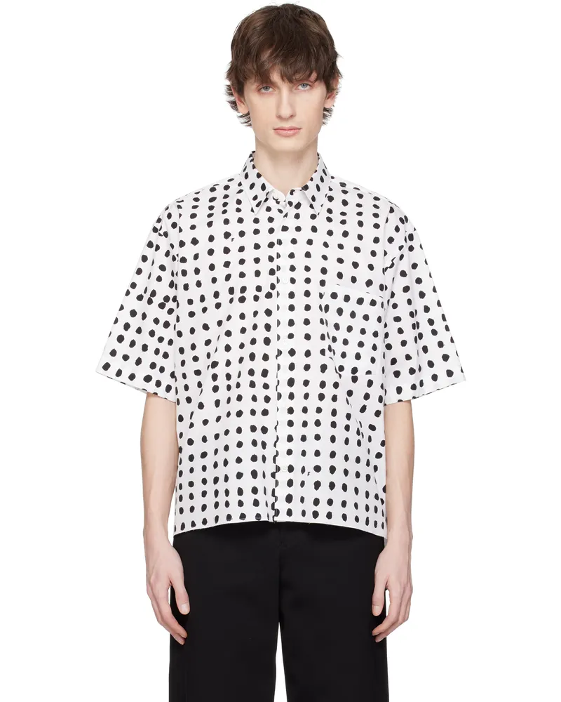 Comme des Garçons White & Black CDG Short Sleeve Shirt 1
