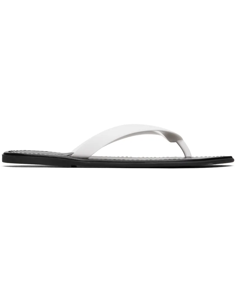 The Row White Beach Flip Flops Wht