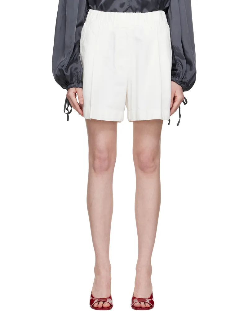 Dries van Noten Off-White Wide Denim Shorts 008