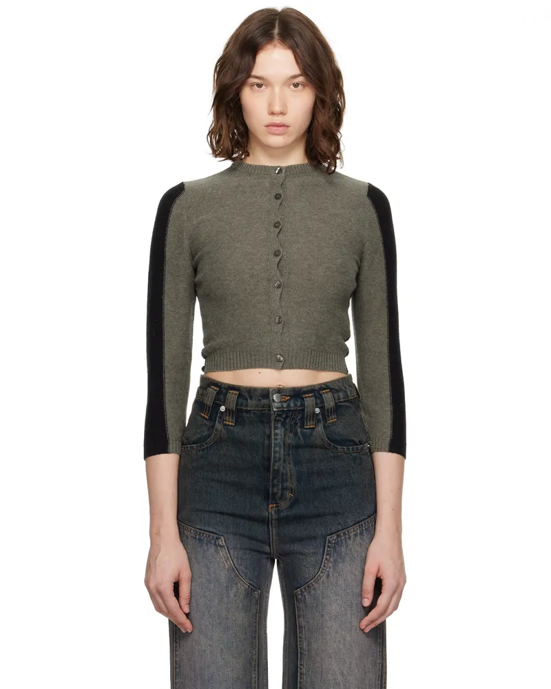 Eckhaus Latta Black & Gray Racer Cardigan Raven