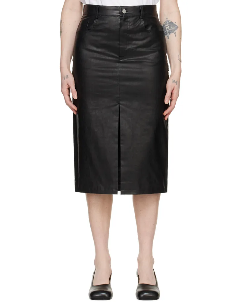 KASSL Black 5-Pocket Midi Skirt 0001