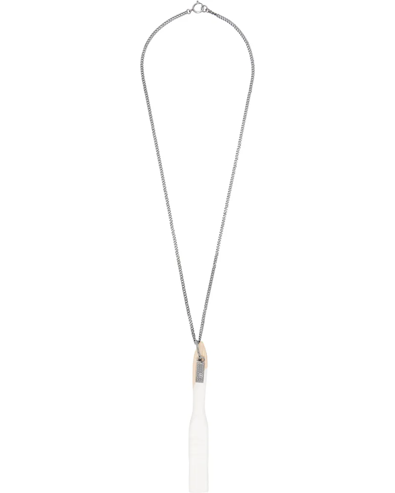 Maison Margiela Silver Curb Chain Necklace 973
