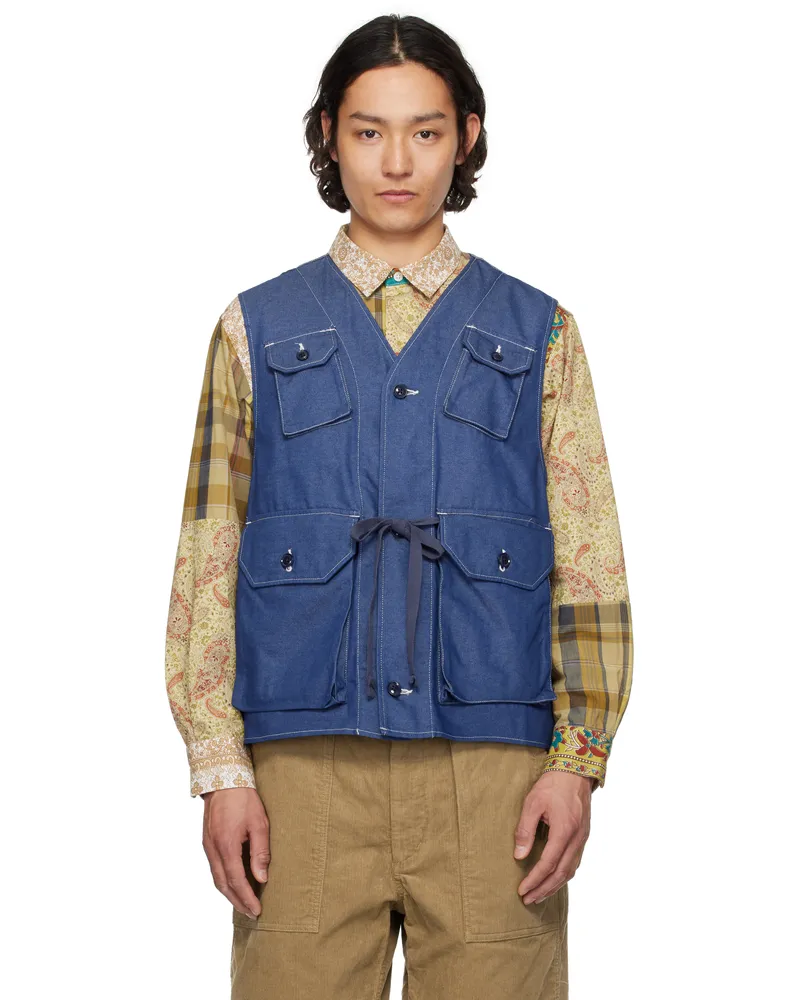 Engineered Garments Blue C-1 Denim Vest Zt210