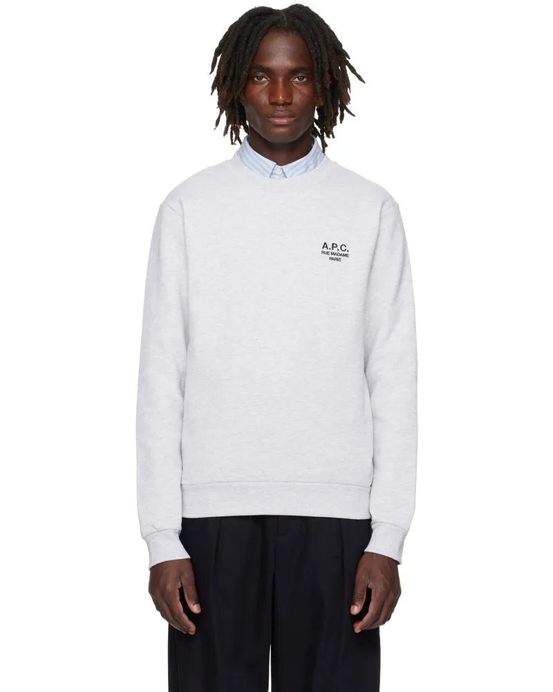 A.P.C. Gray Standard 'Rue Madame' Sweatshirt Tpn