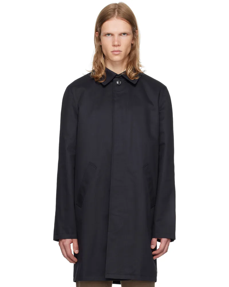 A.P.C. Navy Urban Mac Coat Iak