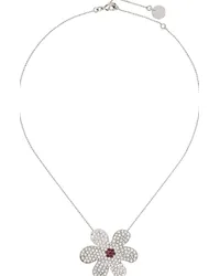 Marni Silver Daisy Pendant Necklace 00wglass